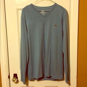 Men’s Lacoste V Neck Long Sleeve T-shirt